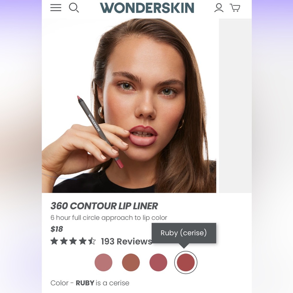 Wonderskin 360 Contour Lipliner in Ruby